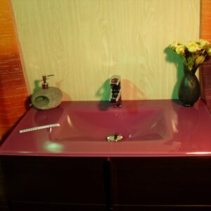 Lavabo de cristal Fucssia