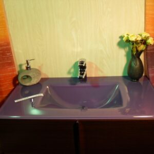 Lavabo de cristal Morado