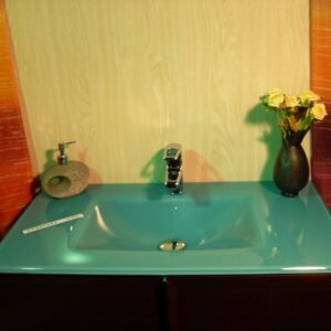 Lavabo de cristal Turquesa Suave